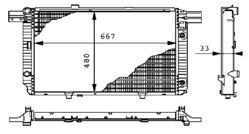 Mercedes Radiator 1295001303 - Behr Premium 376711091